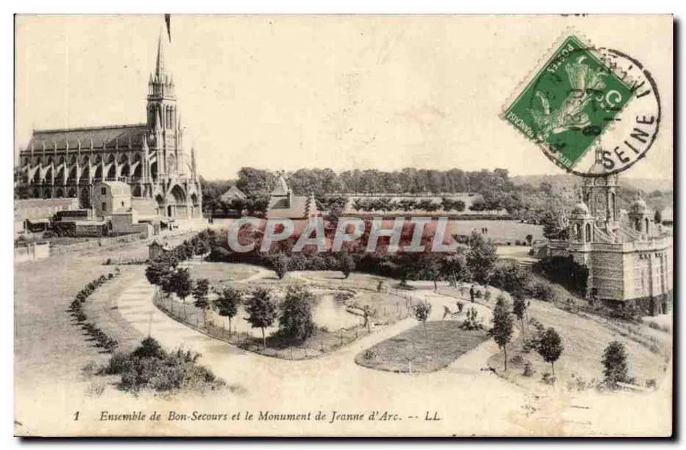 Conjunto de Bon-Secours e o Monumento de Jranne d'Arc -- LL - Frente
