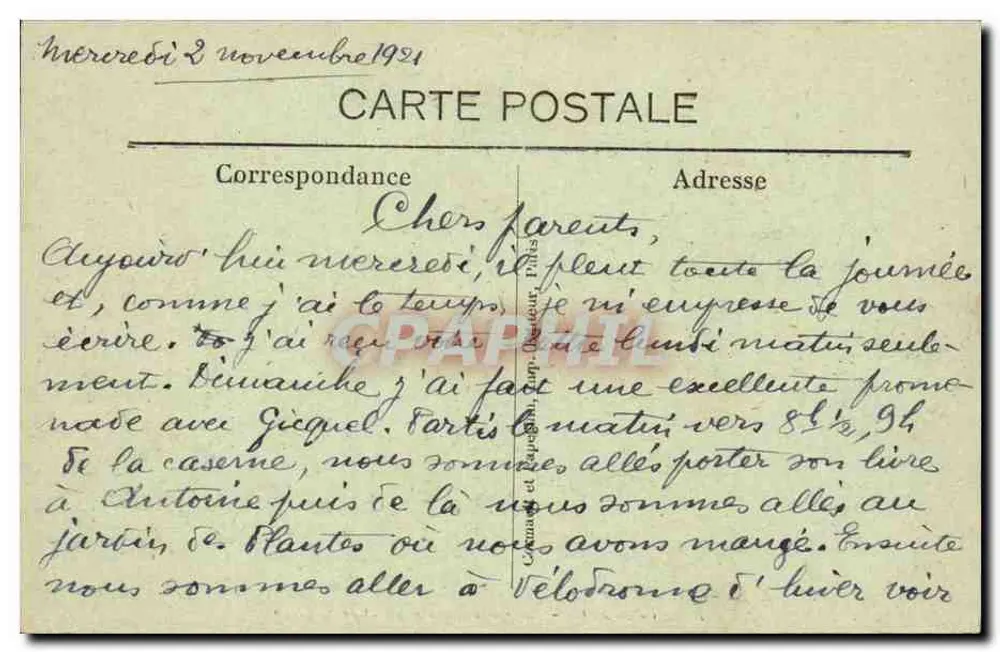 Paris — Place de la Concorde — Les Fontaines et L'Obélisque — A.P. - Verso