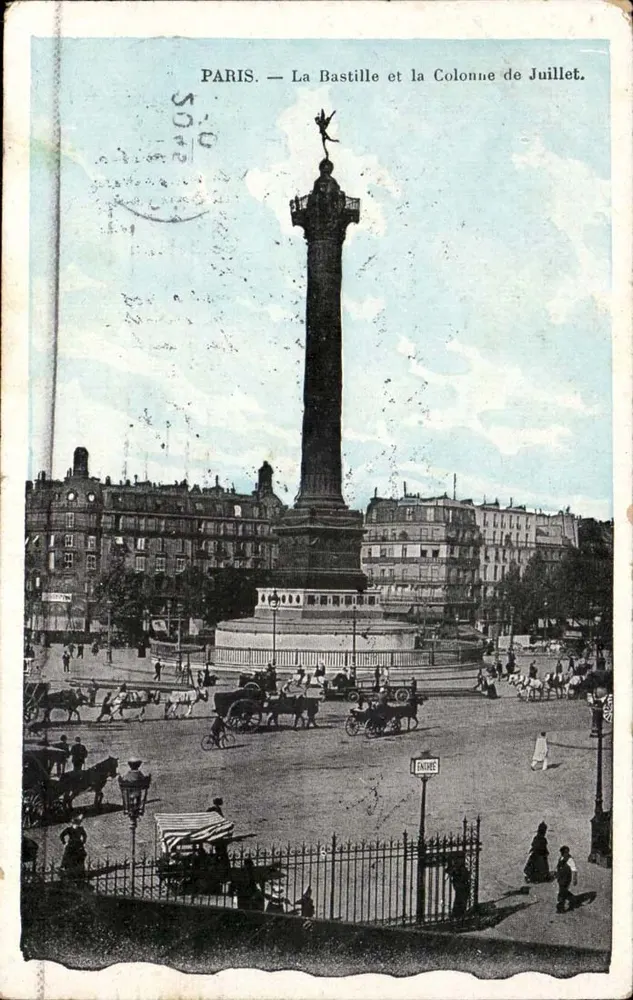 Paris — La Bastille et la Colonne de Juillet — J.C. Paris - Vorderseite