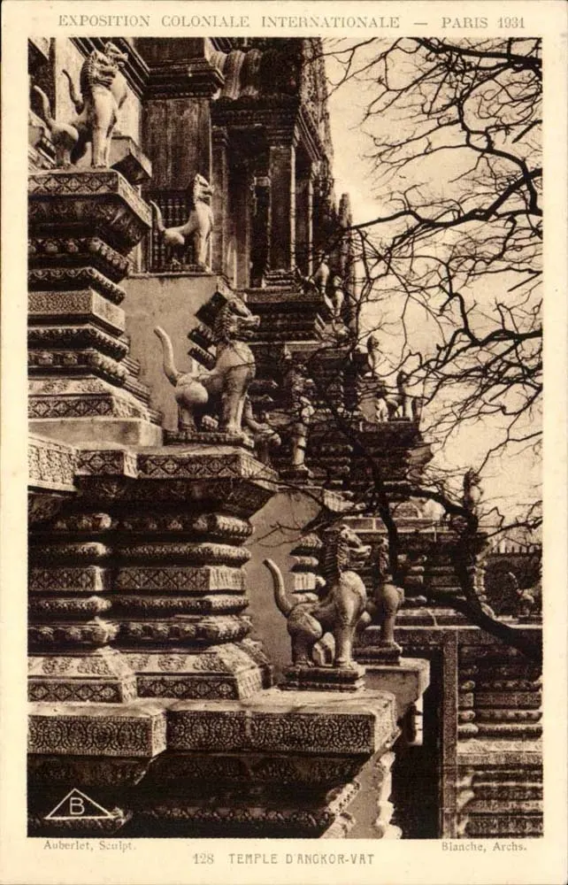 Templo de Angkor-Vat — Exposição Colonial Internacional — Paris 1931 — Blanche, Archs. - Frente