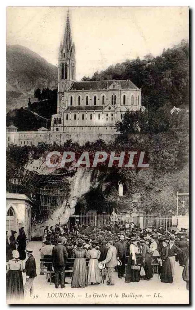 Lourdes — A Gruta e a Basílica — LL. - Frente