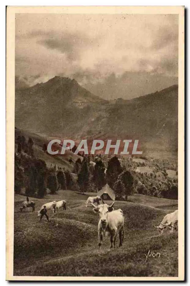 Weide in den Pyrenäen — Route des Aubisque-Passes — Editions d'Art YVON, Paris - Vorderseite