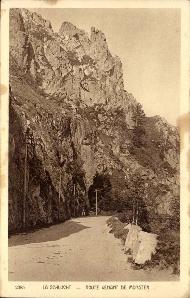La Schlucht — Estrada vindo de Munster — Braun & Cie, n°2085 - Frente