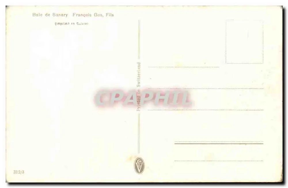 Ansicht der Bucht von Sanary — Verlag François Gos, Fils, Serie 312/3 - Rückseite
