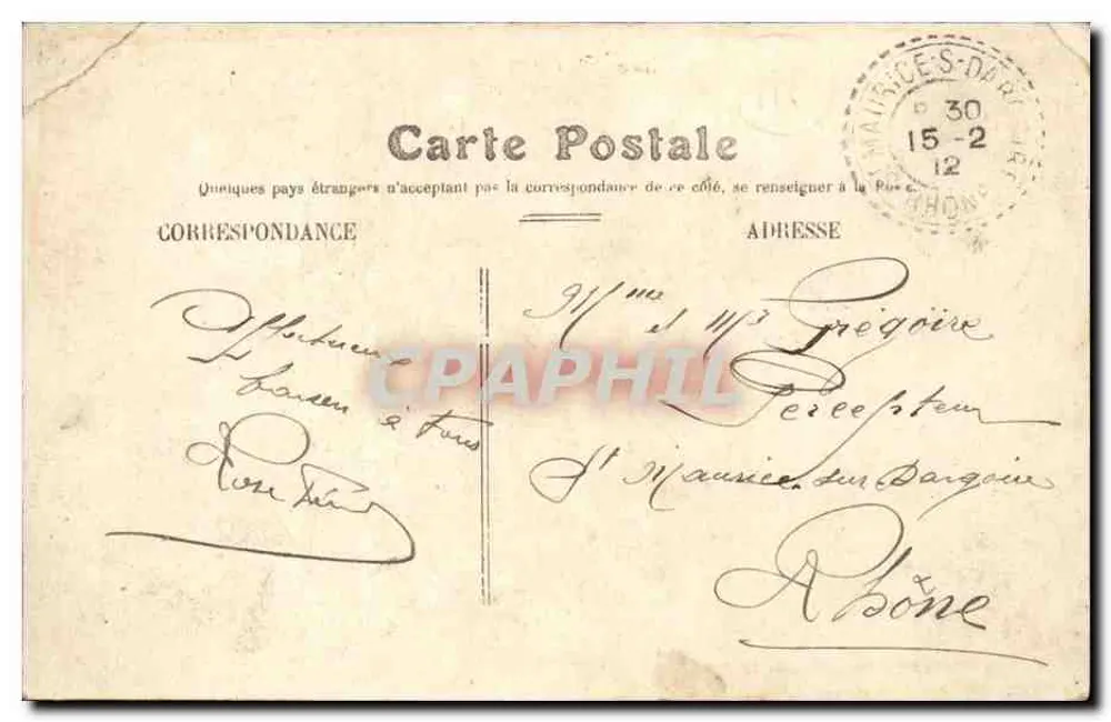 Mônaco — O Palácio do Príncipe — Edição especial "Para as Senhoras da França" - Verso