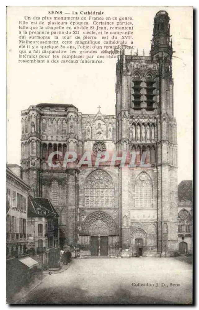 Sens — A Catedral — Coleção J. D., Sens - Frente