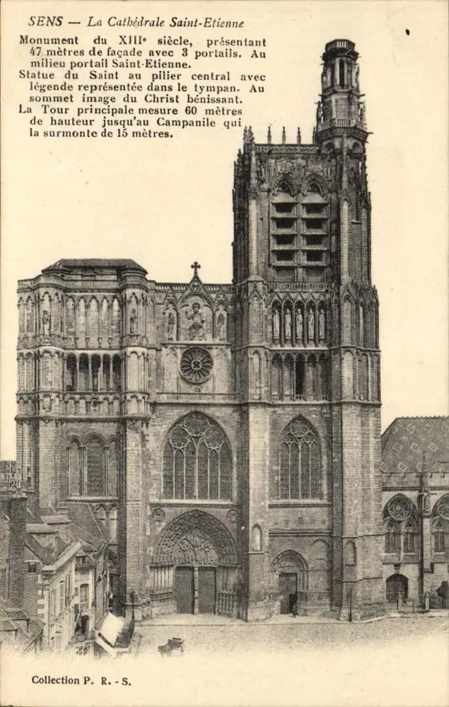 Sens — A Catedral de São Etienne — Coleção P. R.-S. - Frente