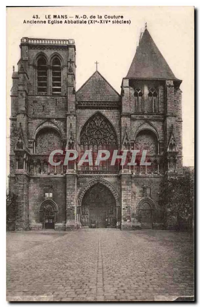 Le Mans — N.-D. de la Couture — Antiga Igreja Abbatial (séculos XI-XIV) - Frente