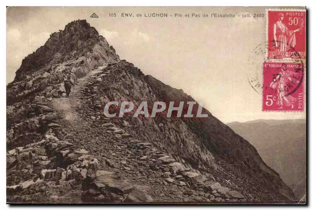 Omgeving van Luchon - Pic en Pas de l'Escalette - hoogte 2400 - n° 105 - Voorkant