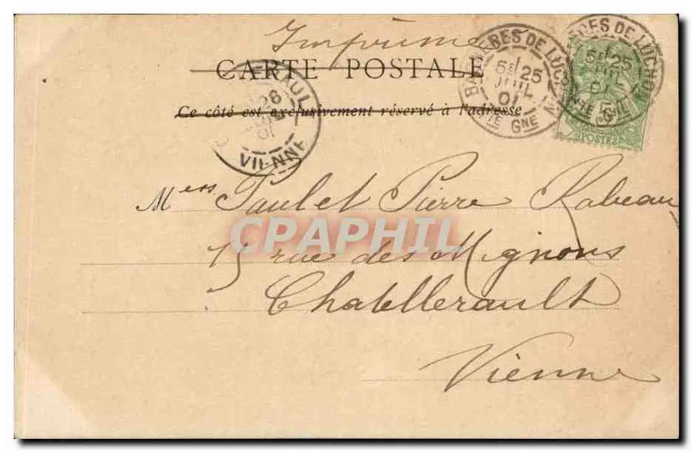 Luchon — A Buvette do Pré — ND Michors - Verso