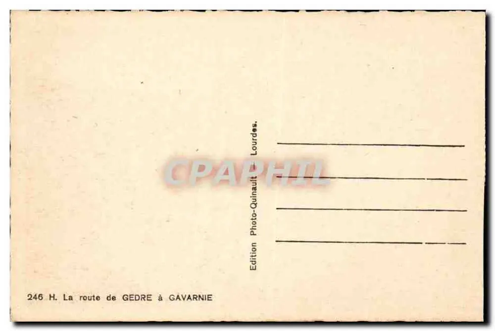 Gedre à Gavarnie — Estrada de montanha — Foto Quinault, n°246 H - Verso