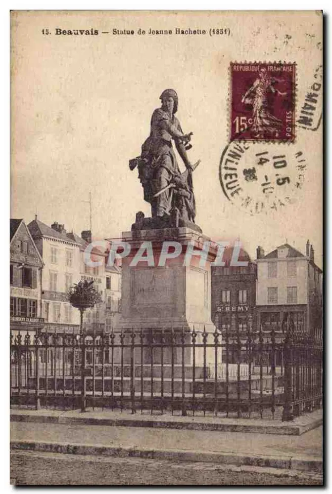 Beauvais — Estátua de Jeanne Hachette (1854) — S. Rémy - Frente