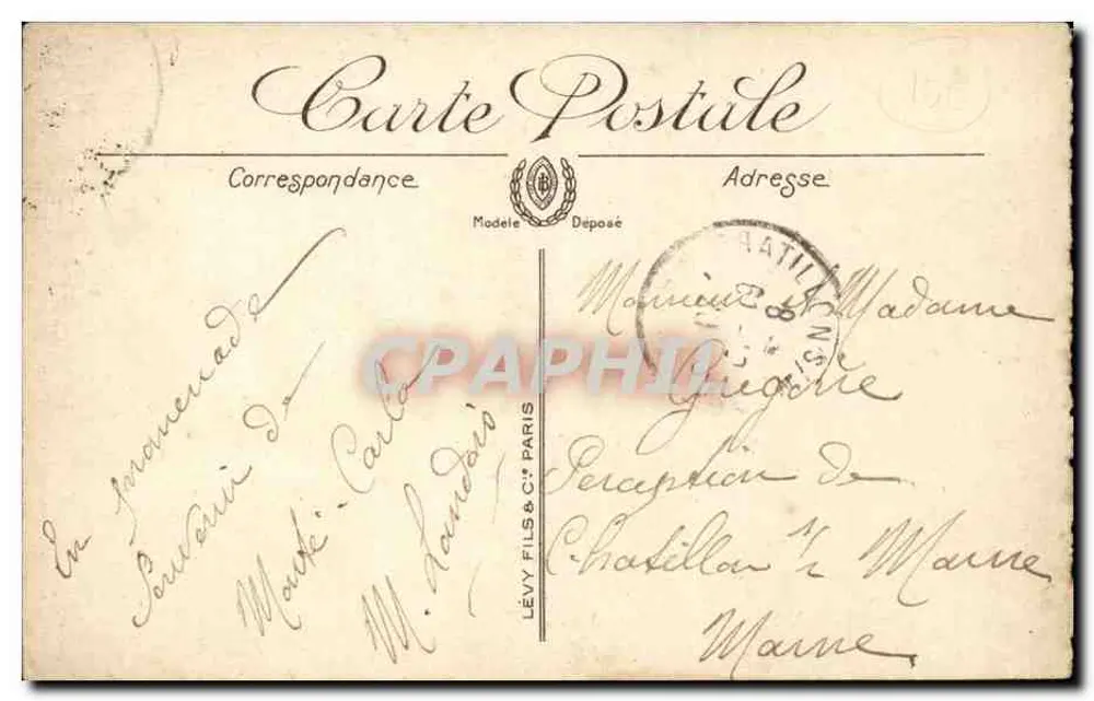 Monte-Carlo — O Casino — LL. — n°38 - Verso