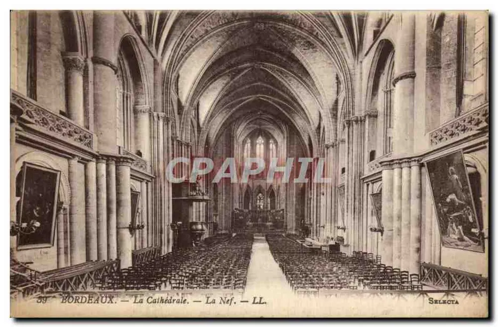 Bordeaux — De Kathedraal — De Nef — Selecta, n°39 - Voorkant