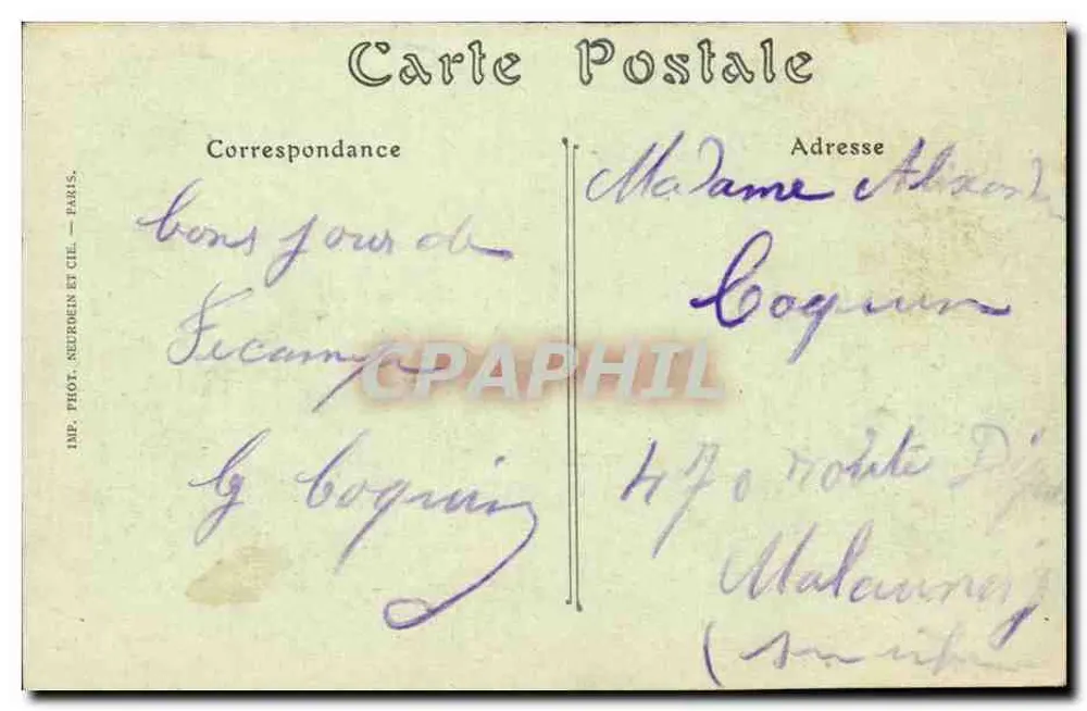 Fécamp — Destilarias da Bénédictine — ND. Fot. - Verso
