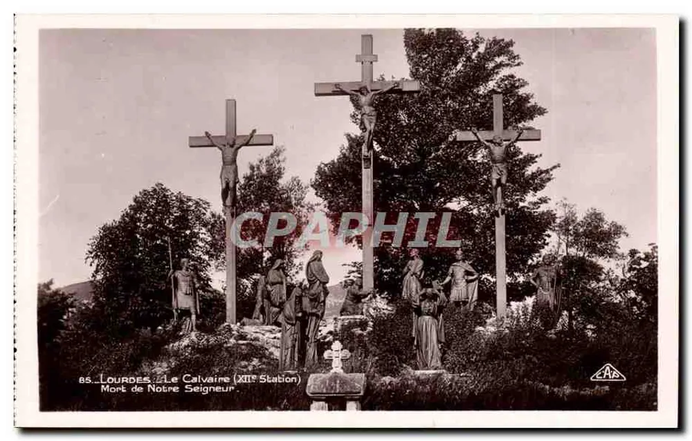Lourdes - Le Calvaire (XIIIe Station) - Mort de Notre Seigneur - Recto