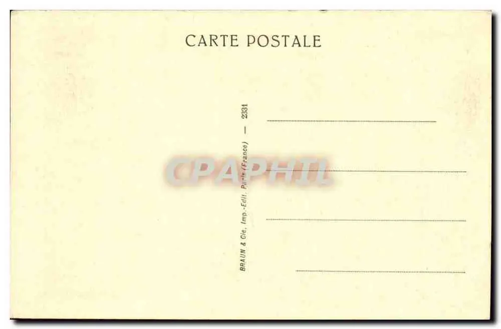 Museu de Cluny — Pátio de Honra - Fachada Principal — Braun & Cie, Imp.-Edit. (França) n° 2331 - Verso