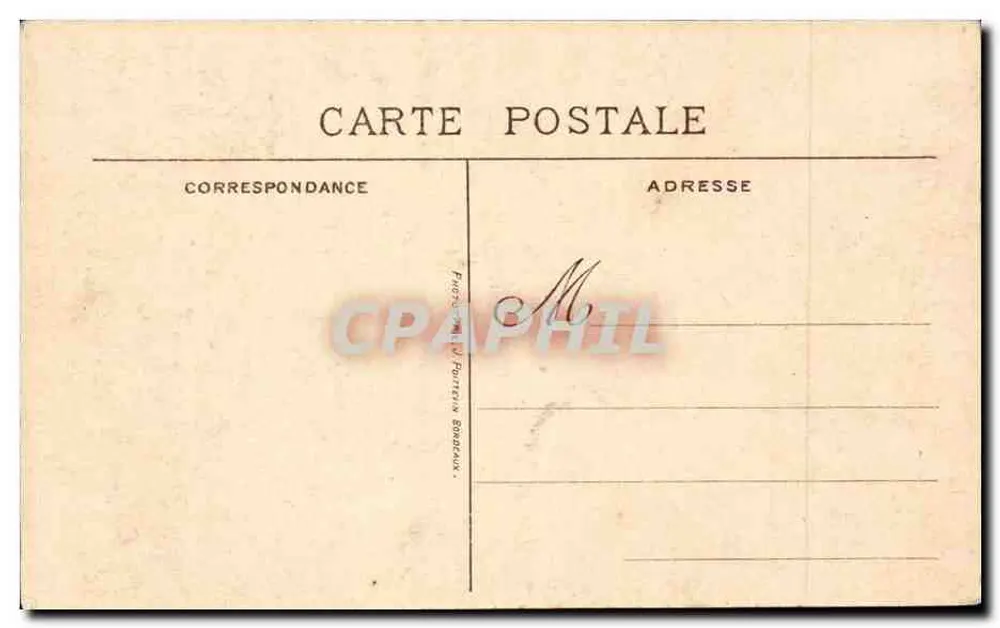 Bordeaux - O Palácio de Justiça — editor Porteau, n°41 - Verso