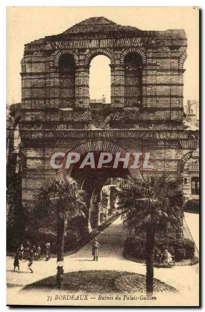 Bordeaux — Ruínas do Palácio-Gallien — editor não identificado, n° 75 - Frente