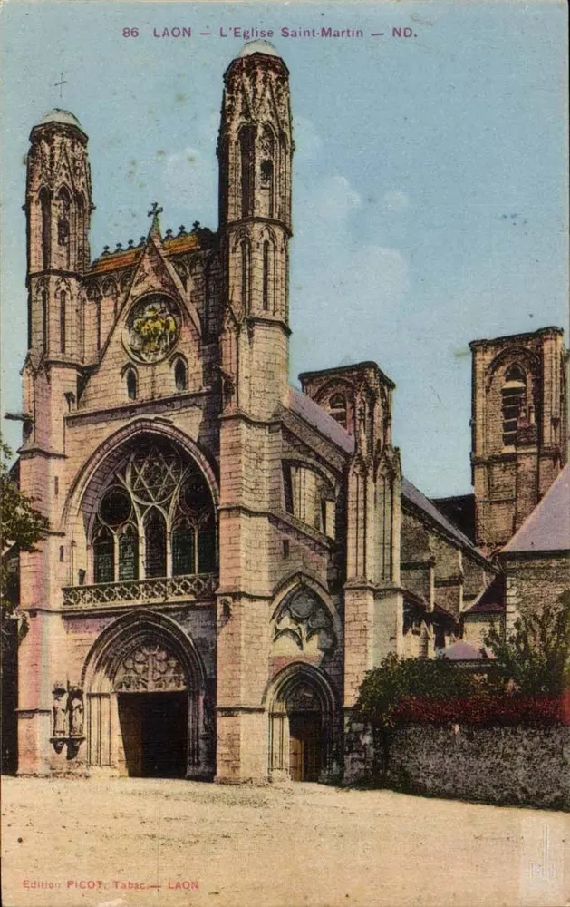 Laon — A Igreja de São Martinho — Edição PICOT — N°86 - Frente