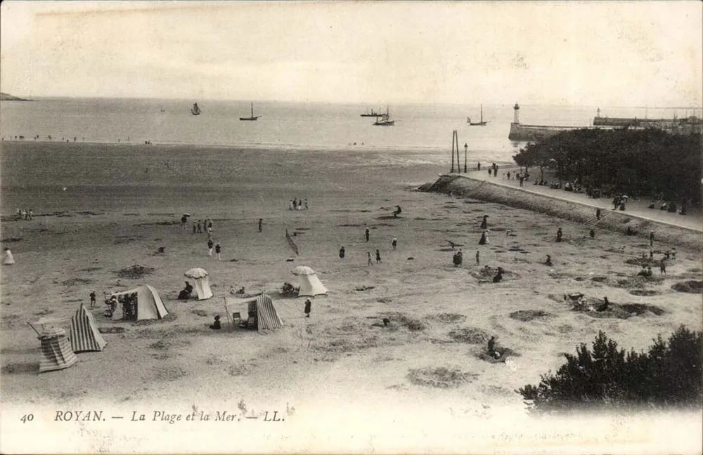 Royan — De Strand en Zee — LL. n°40 - Voorkant