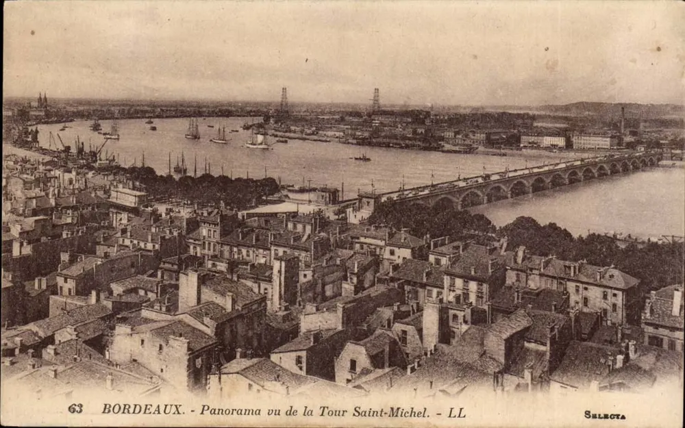 Bordeaux - Panorama vu de la Tour Saint-Michel - LL - Selecta - Recto