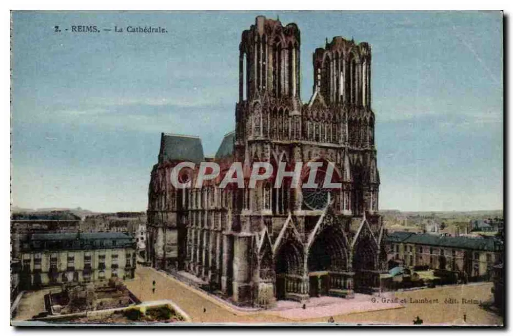 Reims — A Catedral — G. Graffet et Lambert édit. Reims - Frente