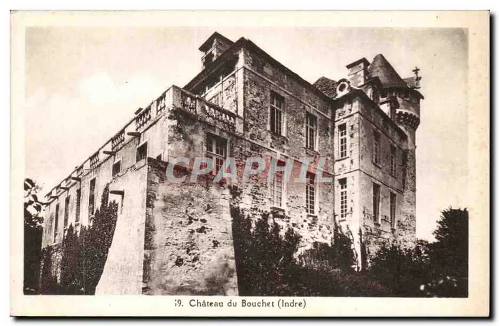 Castelo do Bouchet (Indre) — vista do castelo em pedra — Edição Nouvelles Cartes — Le Blanc - Frente