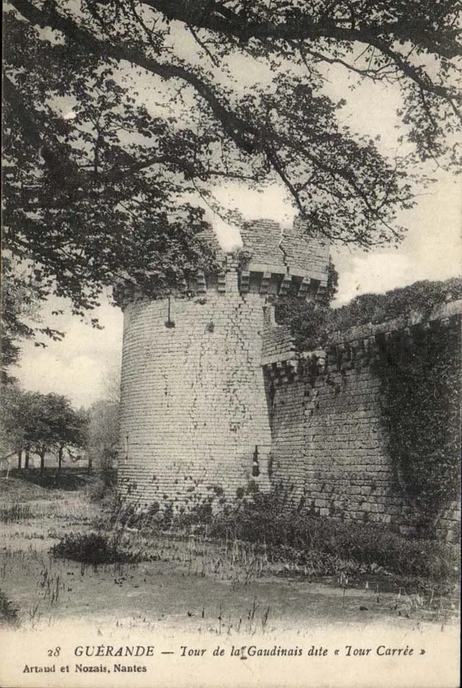 Guérande — Turm der Gaudinais, genannt « Quadraturturm » — Artaud et Nozais, Nantes - Vorderseite