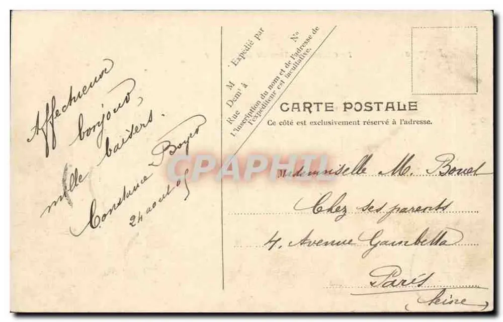 Dieppe — O Castelo — Torre da Capela — V.P. Paris, No. 42 - Verso