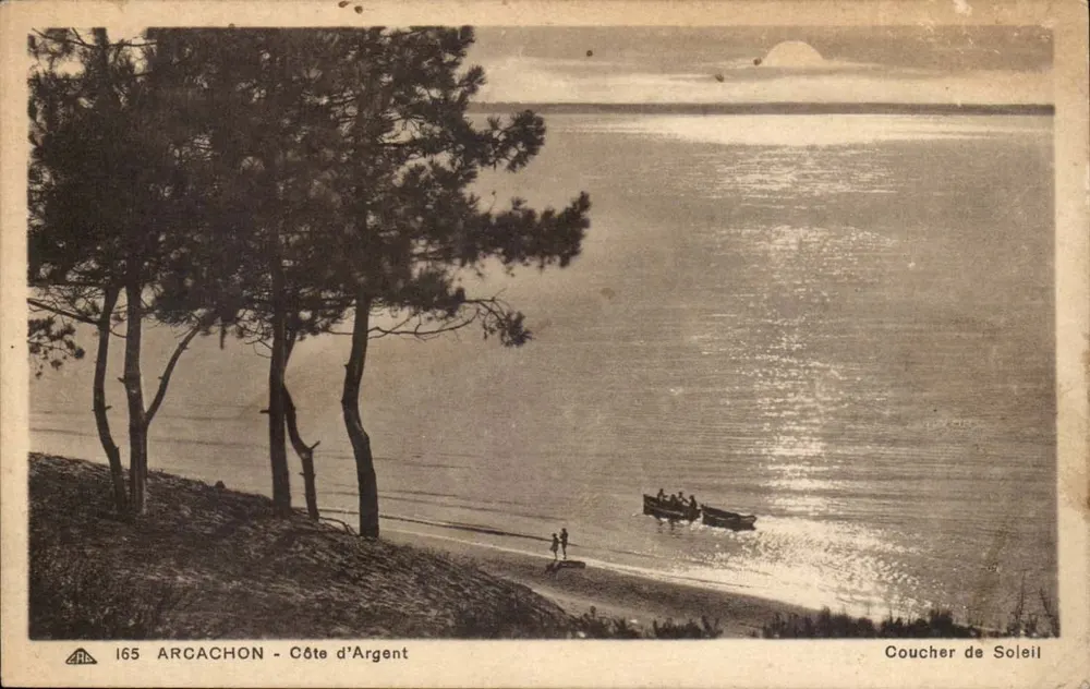 Arcachon - Costa de Prata — Pôr do Sol — editor A.P. n°165 - Frente