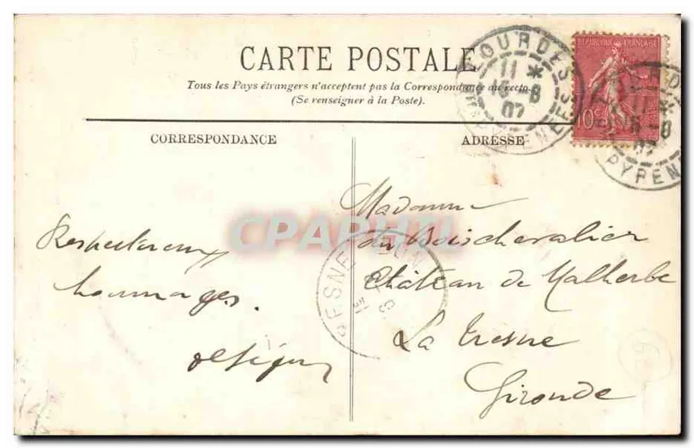Lourdes — A Gruta e a Basílica — LL. n°59 - Verso