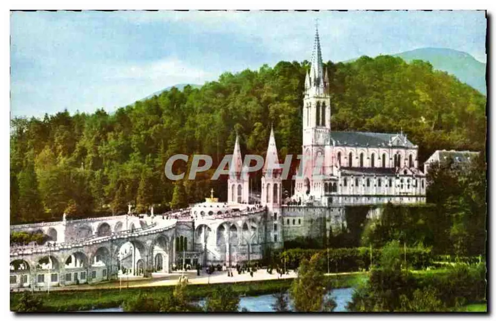 Lourdes — Basílica e Calvário — Les Éditions E. Oulinault - Frente