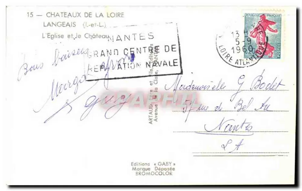 Gaby — Castelos da Loire — Langeais (Loire-Atlântique) — Éditions Gaby - Verso