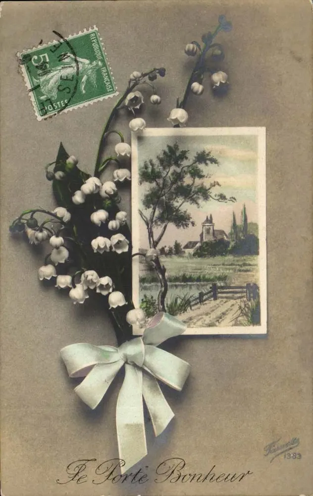 Lily of the Valley — Félicitations — Éditeur Fournier, n°1383 - Vorderseite
