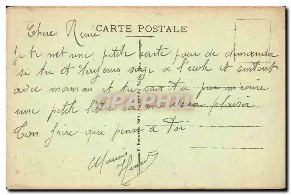 Metz - A Catedral — cartão postal n°11, editado por P. Bonnetot, rua do Palácio - Verso