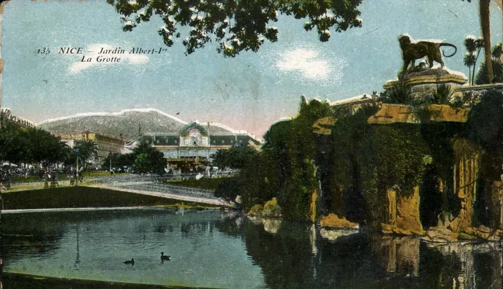 Nice - Jardim Albert-Ier — A Gruta, edição Bayonne, n°135 - Frente