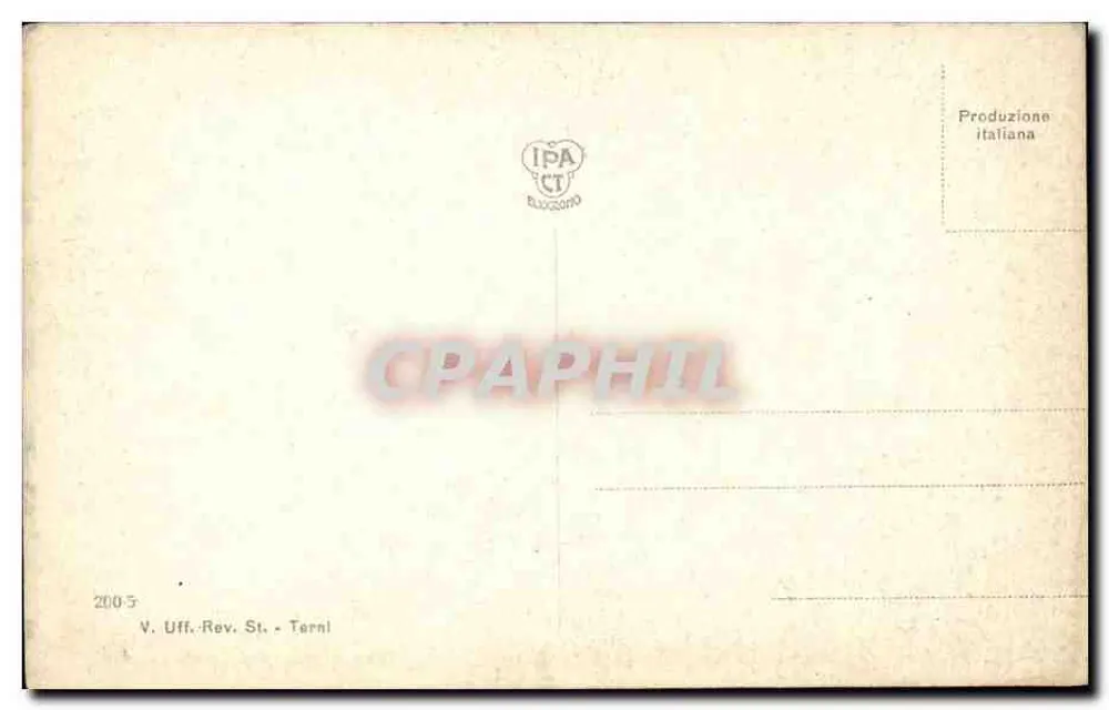 Vista de Terni — paisagem lacustre com árvores — editor IPA CT Buggiano, n° 200-5 - Verso