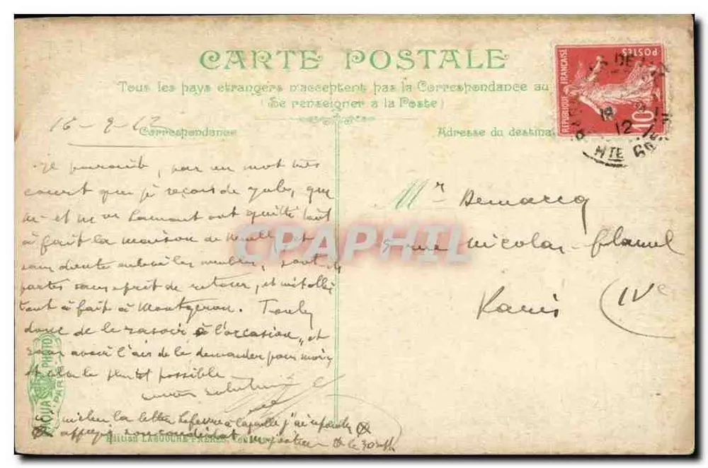 Mont Blanc — Panoramablick — Verlag nicht sichtbar - Rückseite