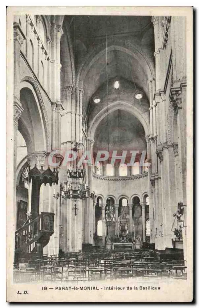 Paray-le-Monial — Interior da Basílica — L. D. n°19 - Frente