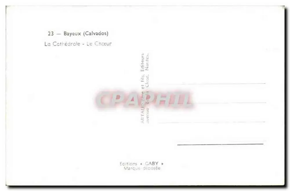 Bayeux (Calvados) — A Catedral — O Coro — Éditions GABY - Verso