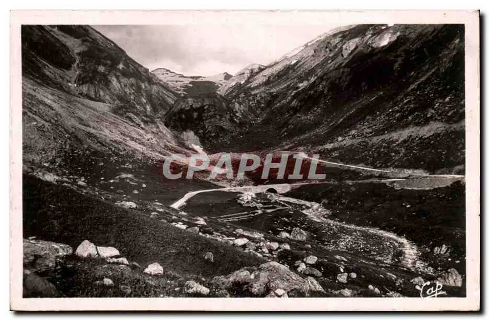 Route des Val d'Isère am Isérant-Pass — Nahe der Quelle der Isère — Foto P. Stradbourg - Vorderseite