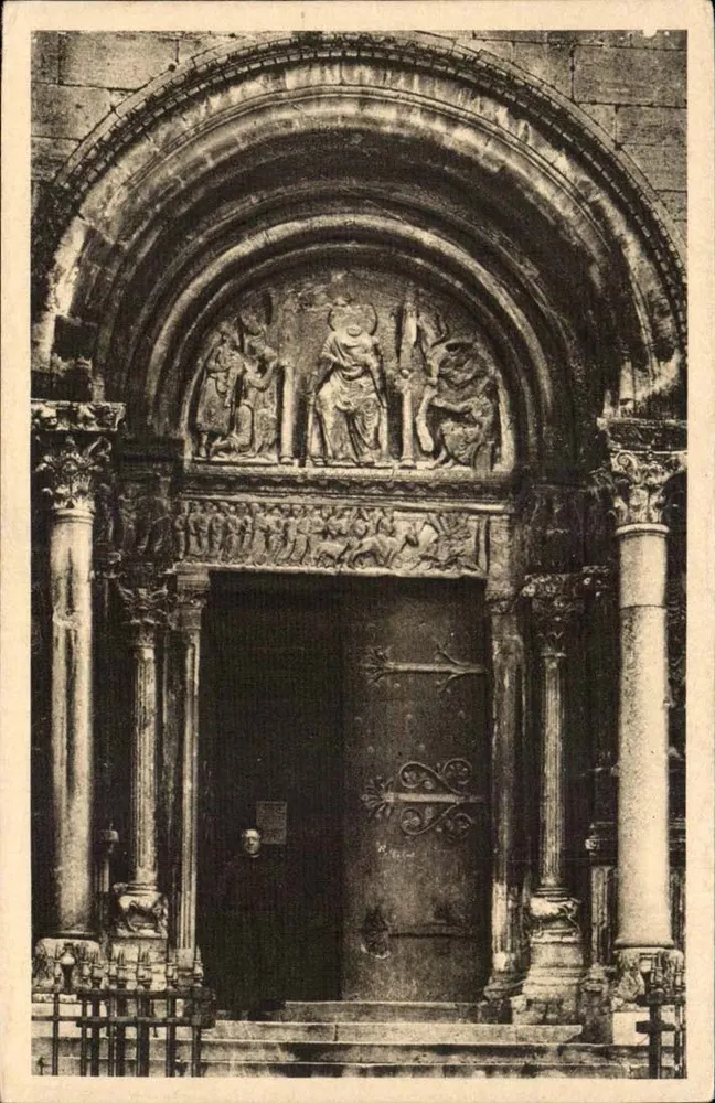 St-Gilles-du-Gard — Fassade der Abteibasilika (12. Jahrhundert) — Verleger Blau-Faucher - Vorderseite