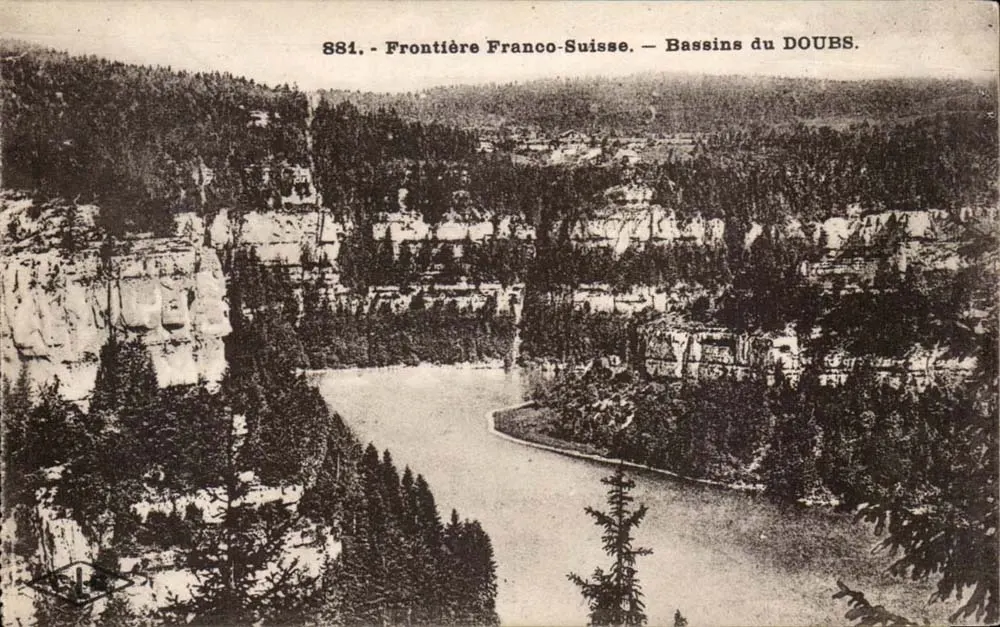 Französisch-schweizerische Grenze — Basins des DOUBS — Verlag C. Lardon, Nr. 881 - Vorderseite