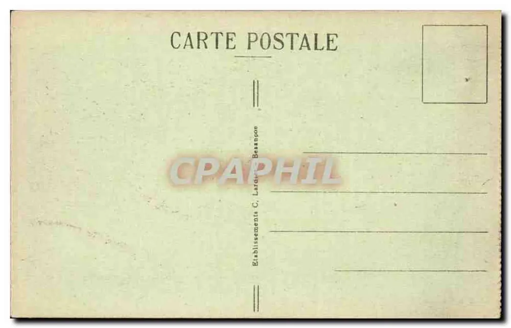 Französisch-schweizerische Grenze — Basins des DOUBS — Verlag C. Lardon, Nr. 881 - Rückseite