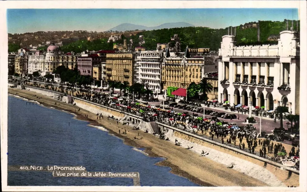 Nice - A Promenade — Vista tirada da Pontão - Promenade — Edições Dart Munier, n°410 - Frente