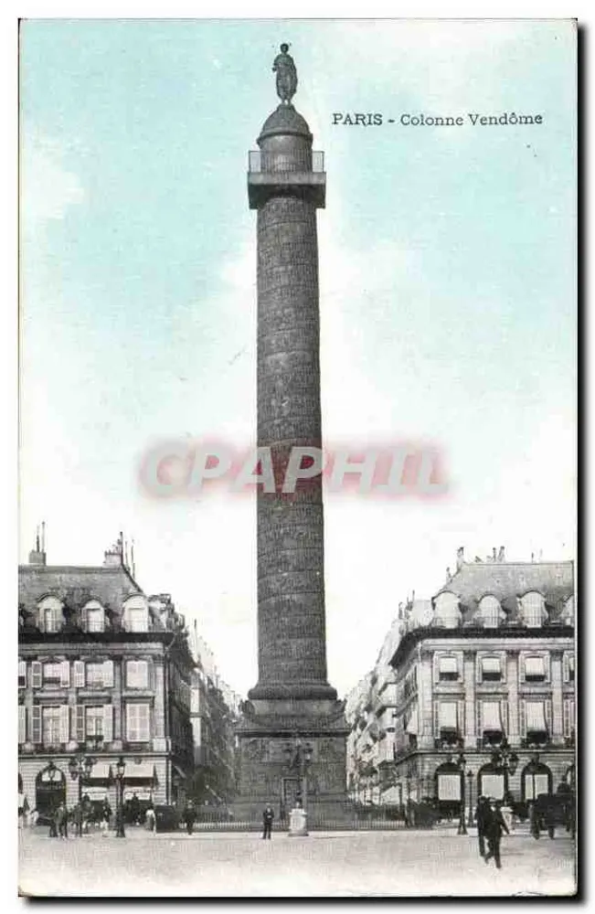 Paris - Coluna Vendôme — vista panorâmica — editor não indicado, número de série não visível - Frente