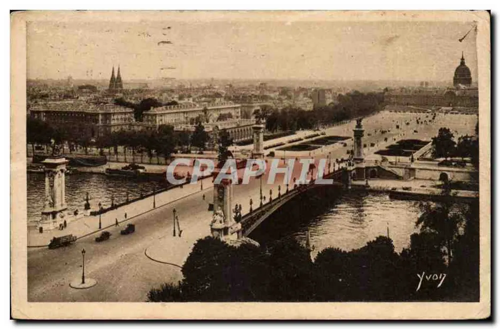 Brücke Alexandre III und die Esplanade des Invaliden — Paris — Kunstausgabe Yvain, Serie 8 n°141 - Vorderseite