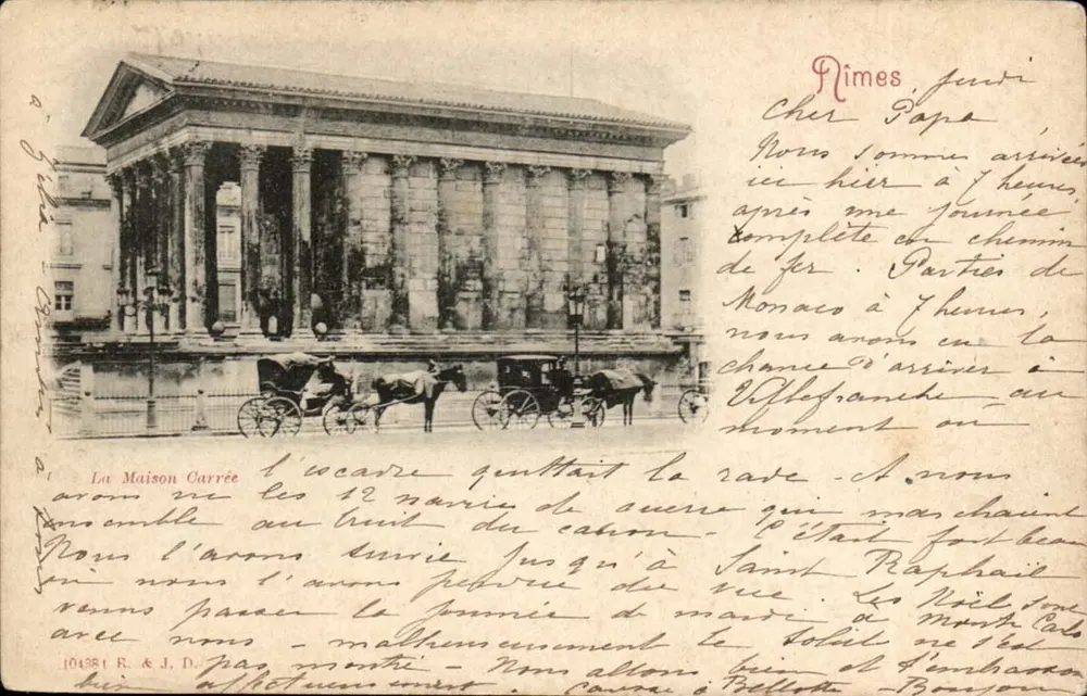 A Maison Carrée — Nîmes — R. & J. D. n°104381 - Frente