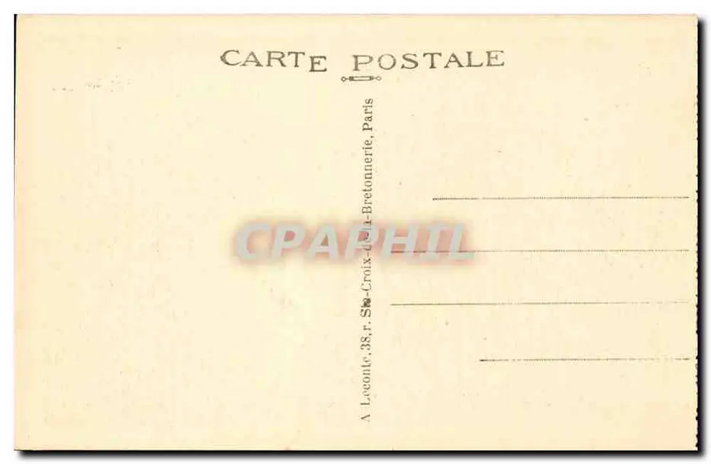 Paris — A Conciergerie — editor La Croix-de-la-Bretonnerie, n° 47 - Verso